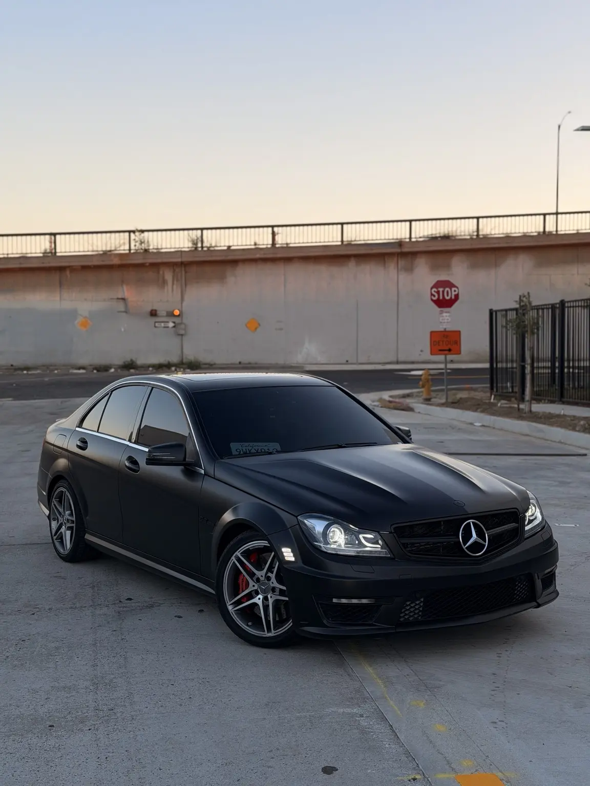 Mercedes-AMG C63 satin black transformation